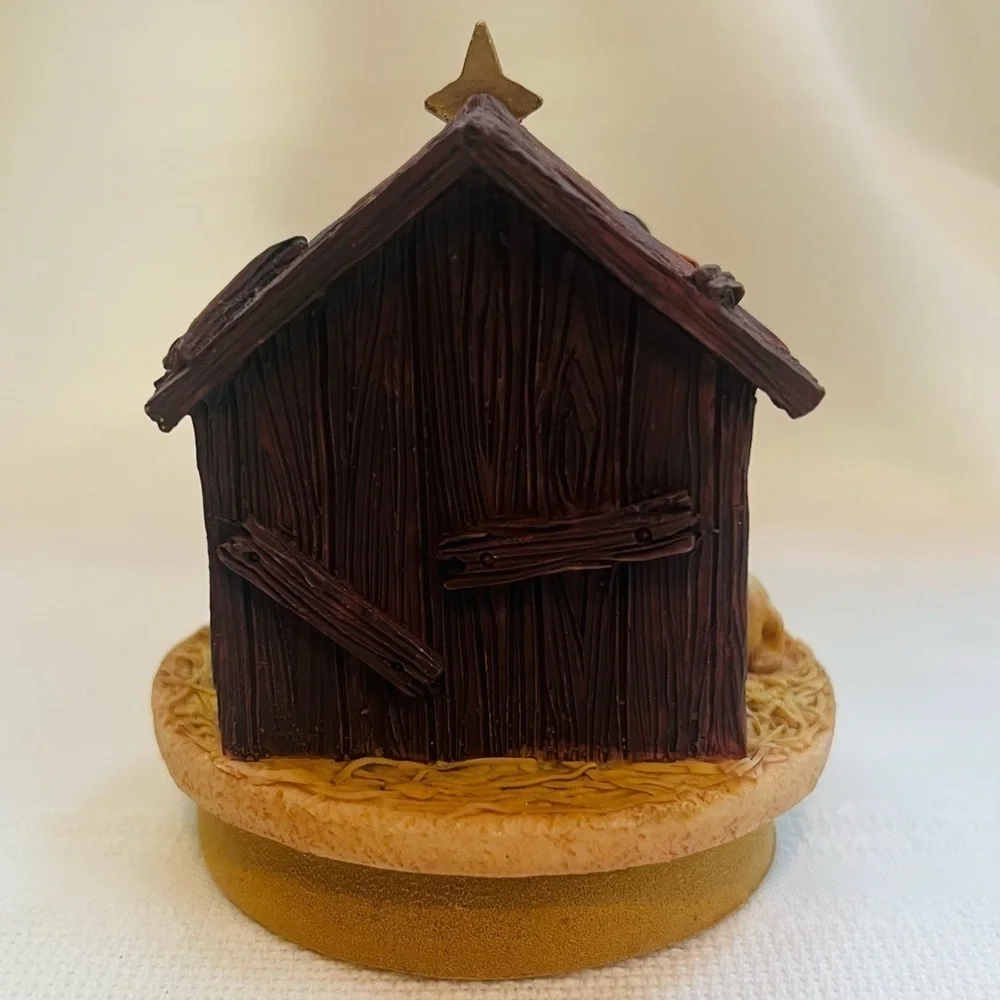 Candle Topper Nativity Creche‎ Jesus Manger Mary Joseph Christmas EUC